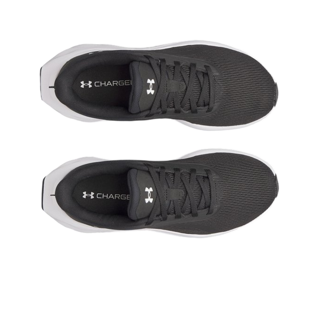 (W) 언더아머 UA 차지드 어센드 러닝 슈즈 블랙 화이트((W) Under Armour UA Charged Ascend Running Shoes Black White) - 2