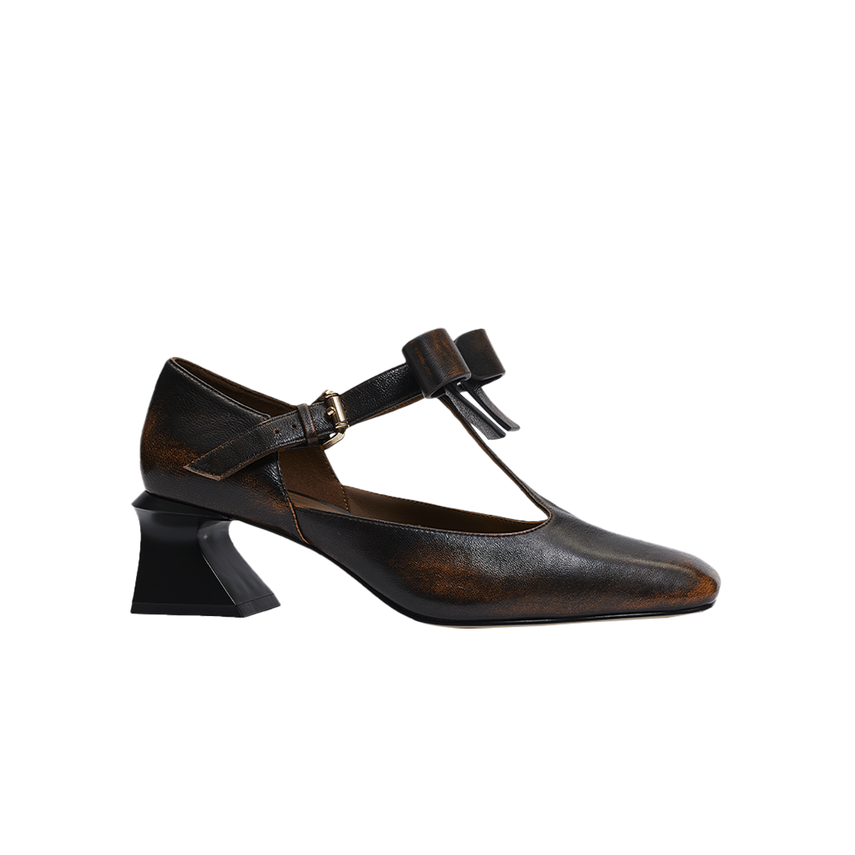 슈슈통 우먼 티스트랩 메리 제인 브라운 - 26SS(Shushu/Tong Women T-Strap Mary Janes Brown - 26SS)