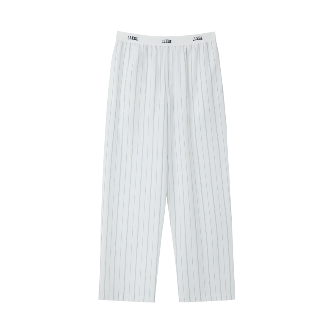 LL25WWPT003OW LLEGE Stripe Oxford Pajama Pants Off White