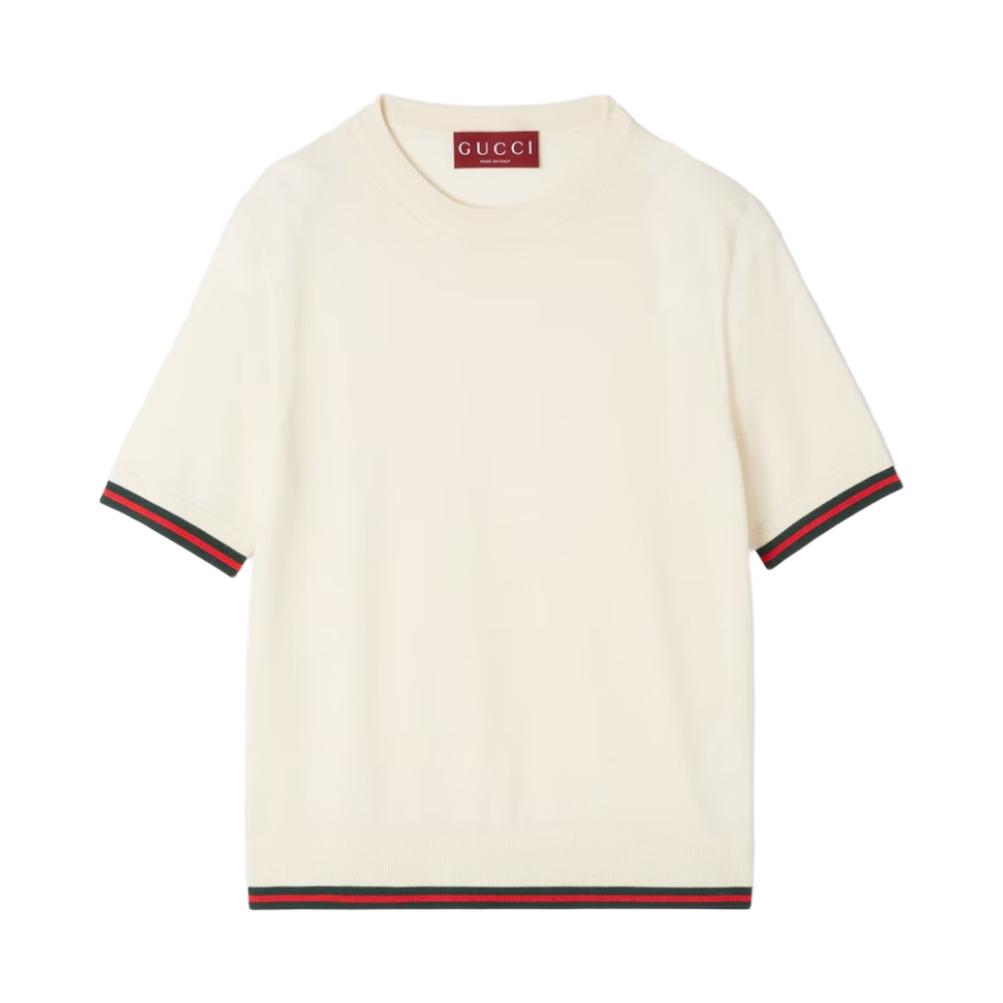 (W) 구찌 엑스트라 파인 캐시미어 실크 탑 화이트((W) Gucci Extra Fine Cashmere Silk Top White)