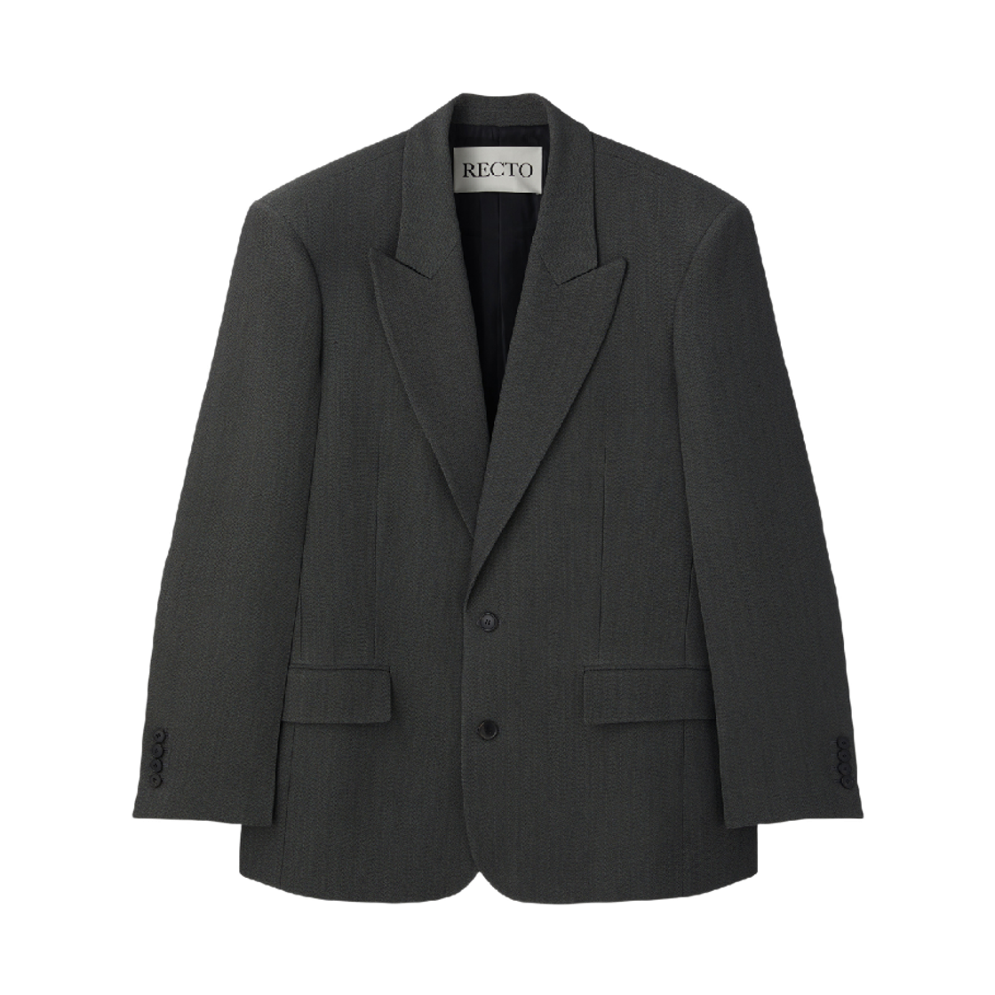 렉토 오버사이즈드 대디 자켓 다크 그레이(Recto Oversized Daddy Jacket Dark Grey) - 1