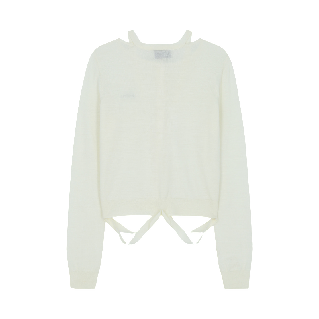 (W) 마뗑킴 스트링 디테일 니트 가디건 크림((W) Matin Kim String Detail Knit Cardigan In Cream) - 2
