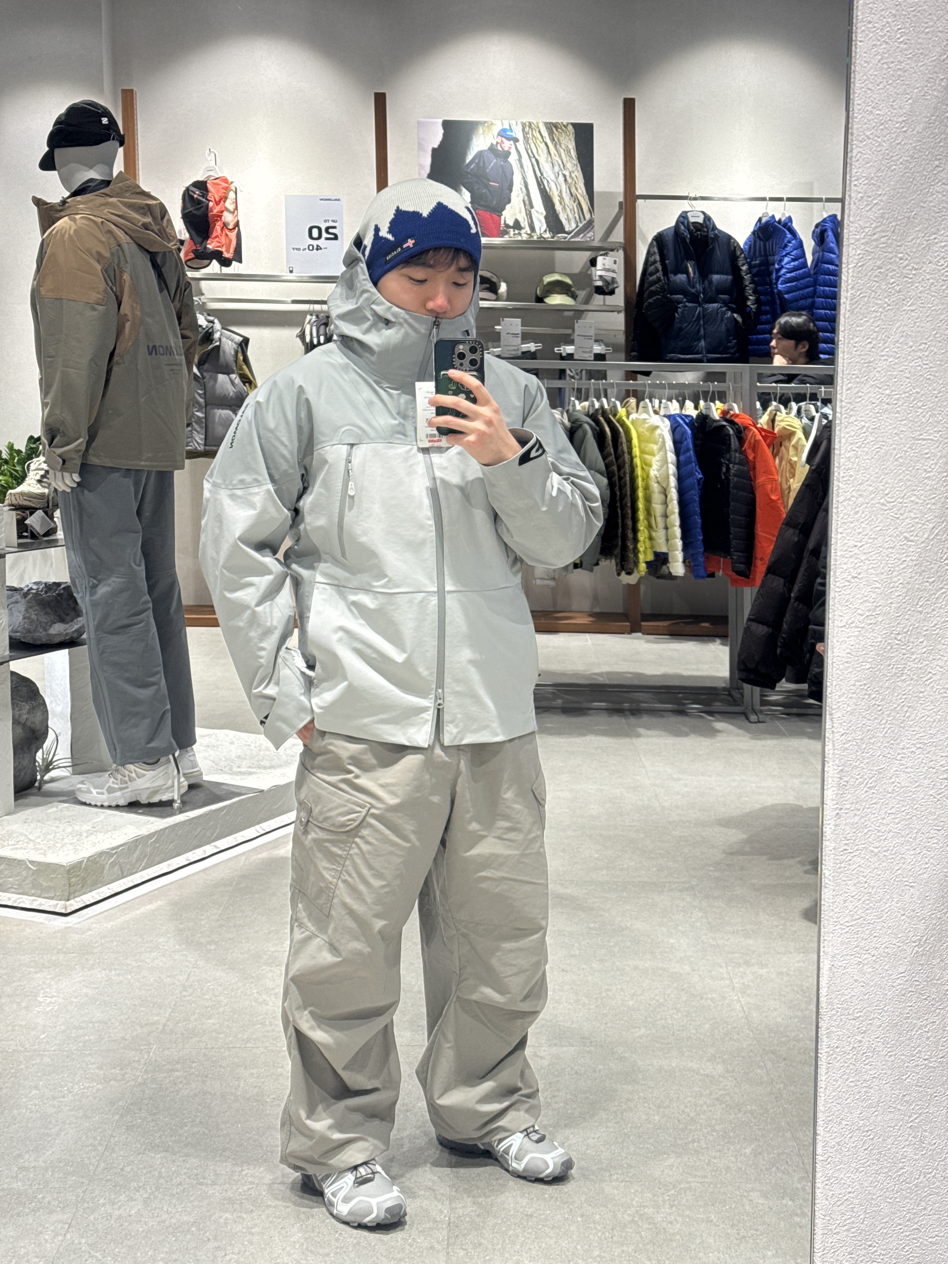 Honda Piping Motorcycle Blouson Jacket Ivory, Salomon Speedcross 3 Alloy Ballad Blue 착용 스타일 - 2