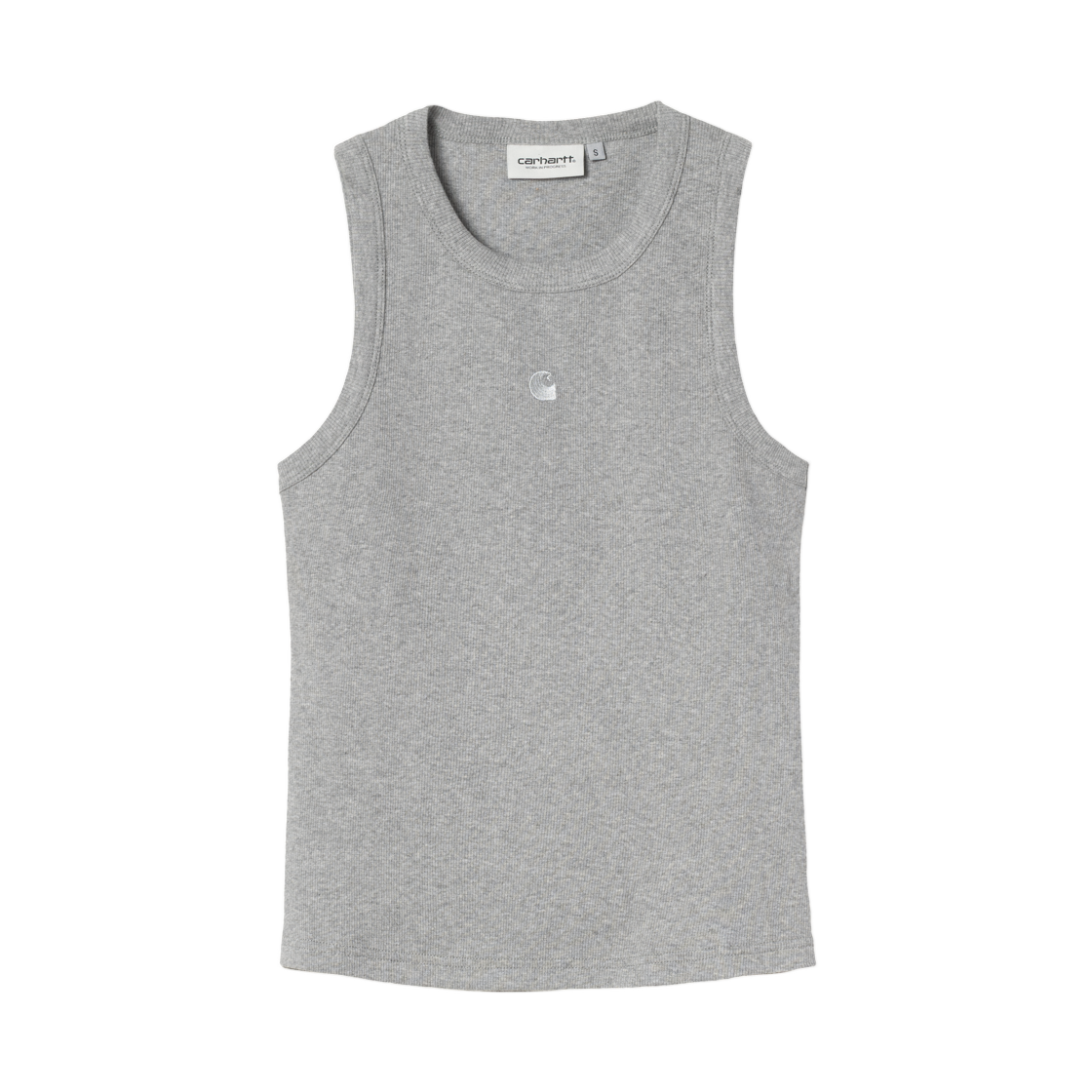 I034624-V6-XX (W) Carhartt WIP Philips A-Shirt Grey Heather