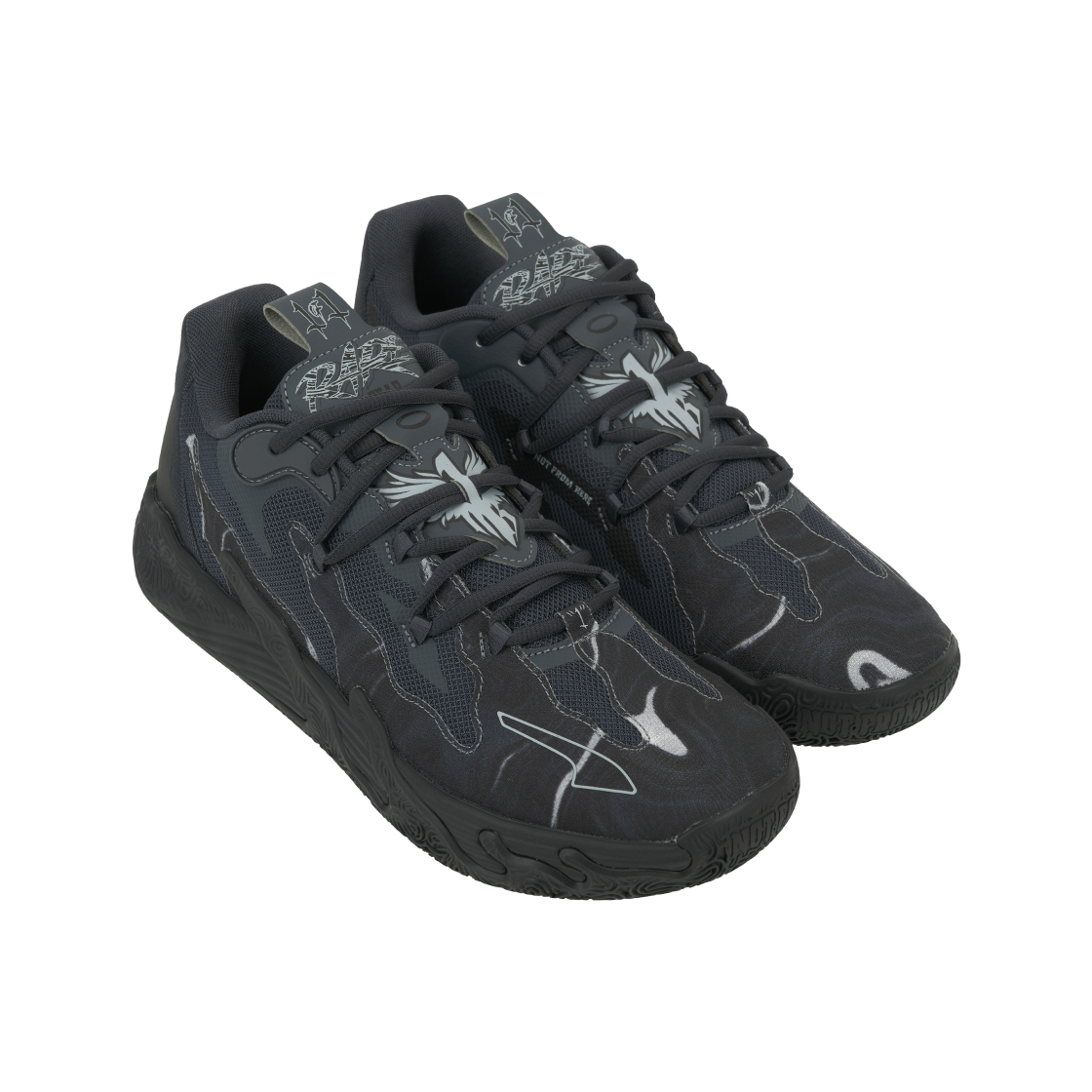 푸마 라멜로 볼 MB.03 로 팀 블랙 스트롱 그레이(Puma Lamelo Ball MB.03 Lo Team Black Strong Grey) - 4
