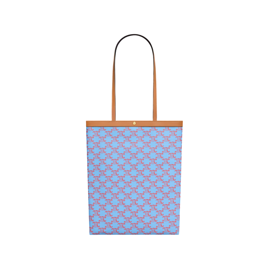 셀린느 미디움 플랫 쇼퍼 트리옹프 캔버스 데님 블루 레드(Celine Medium Flat Shopper in Triomphe Canvas Demim Blue Red) - 3