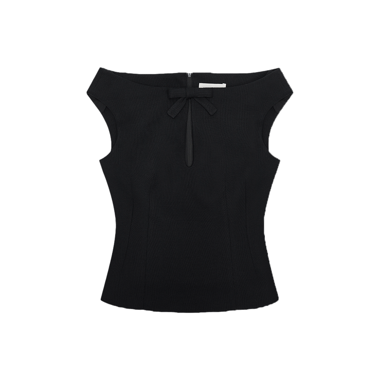 슈슈통 우먼 키홀 콜드 숄더 크롭 탑 네이비 블루 - 26SS(Shushu/Tong Women Keyhole Cold Shoulder Crop Top Navy Blue - 26SS)
