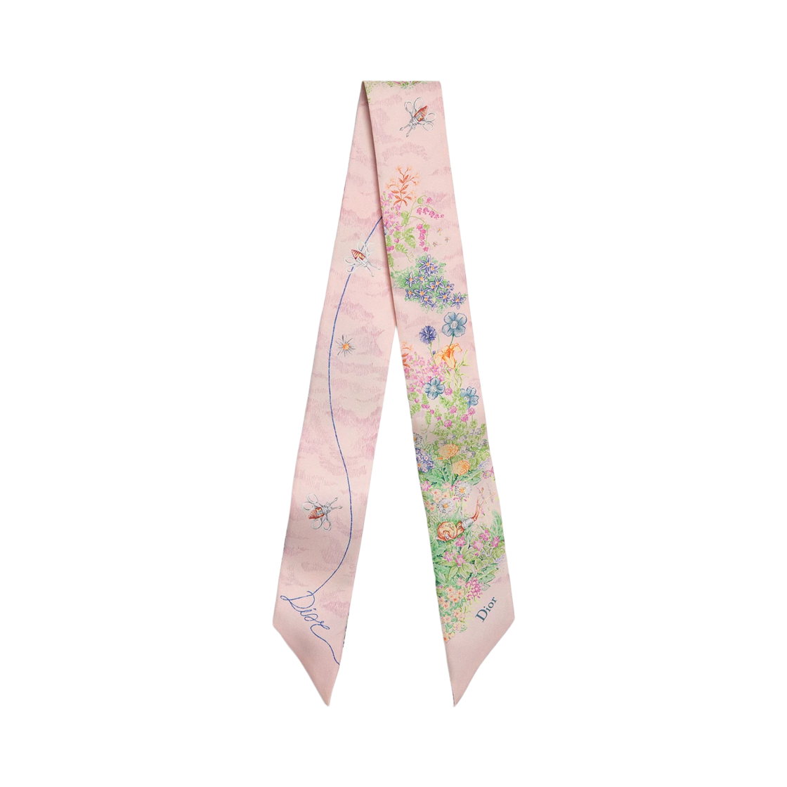 62TM106I6039-C428 (W) Dior Charming Garden Mitzah Scarf Silk Twill Pink Multicolor