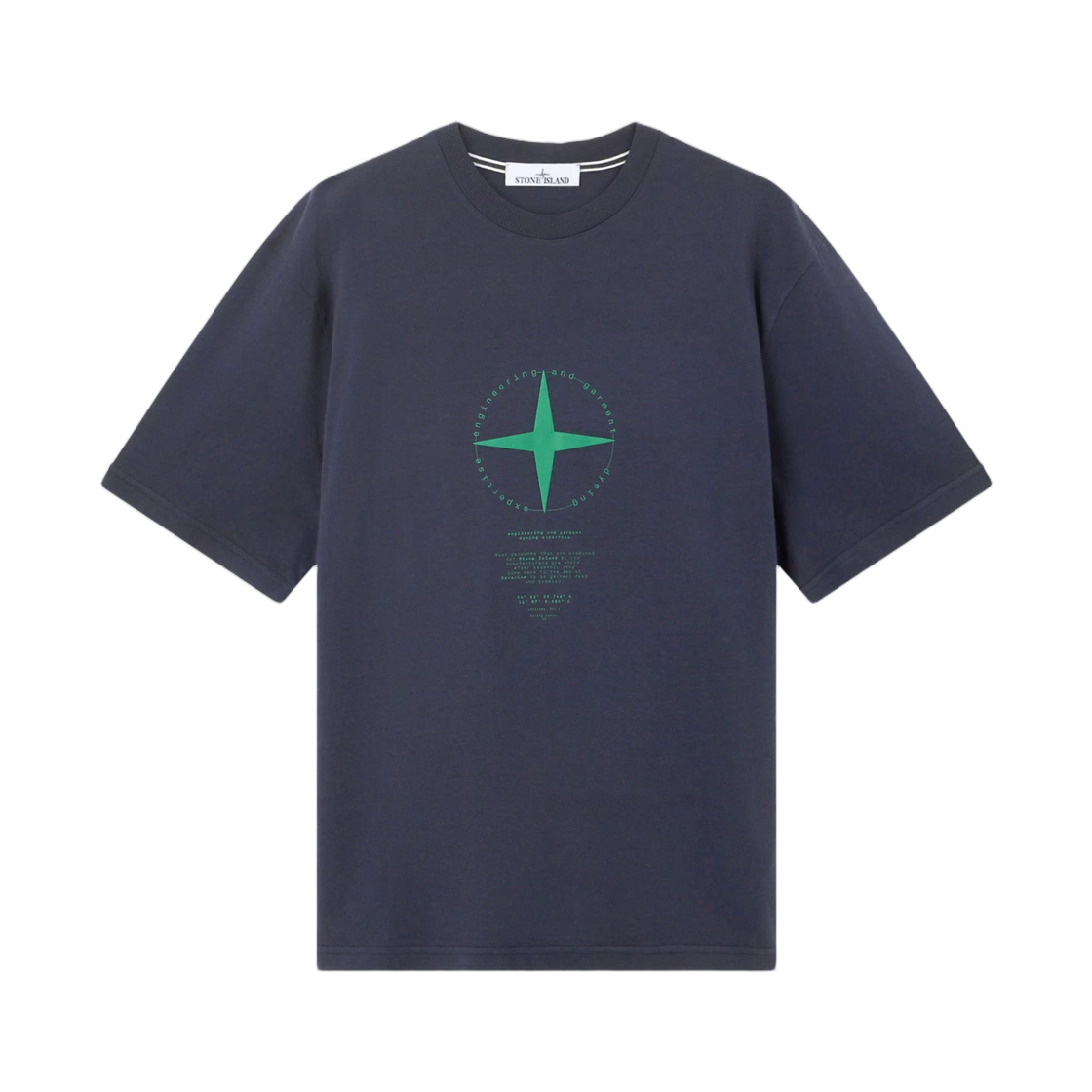 L1S1521000-01S0363-V0020 Stone Island 2100001 Organic Cotton Jersey Regular-Fit T-Shirt with Light Compass Print Navy Blue - 26SS