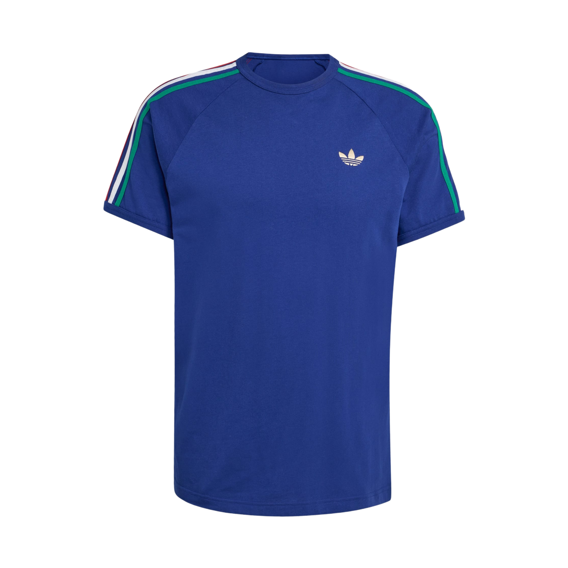 아디다스 삼선 티셔츠 빅토리 블루 볼드 그린 - US 사이즈(Adidas 3-Stripes T-Shirt Victory Blue Bold Green - US Sizing) - 1
