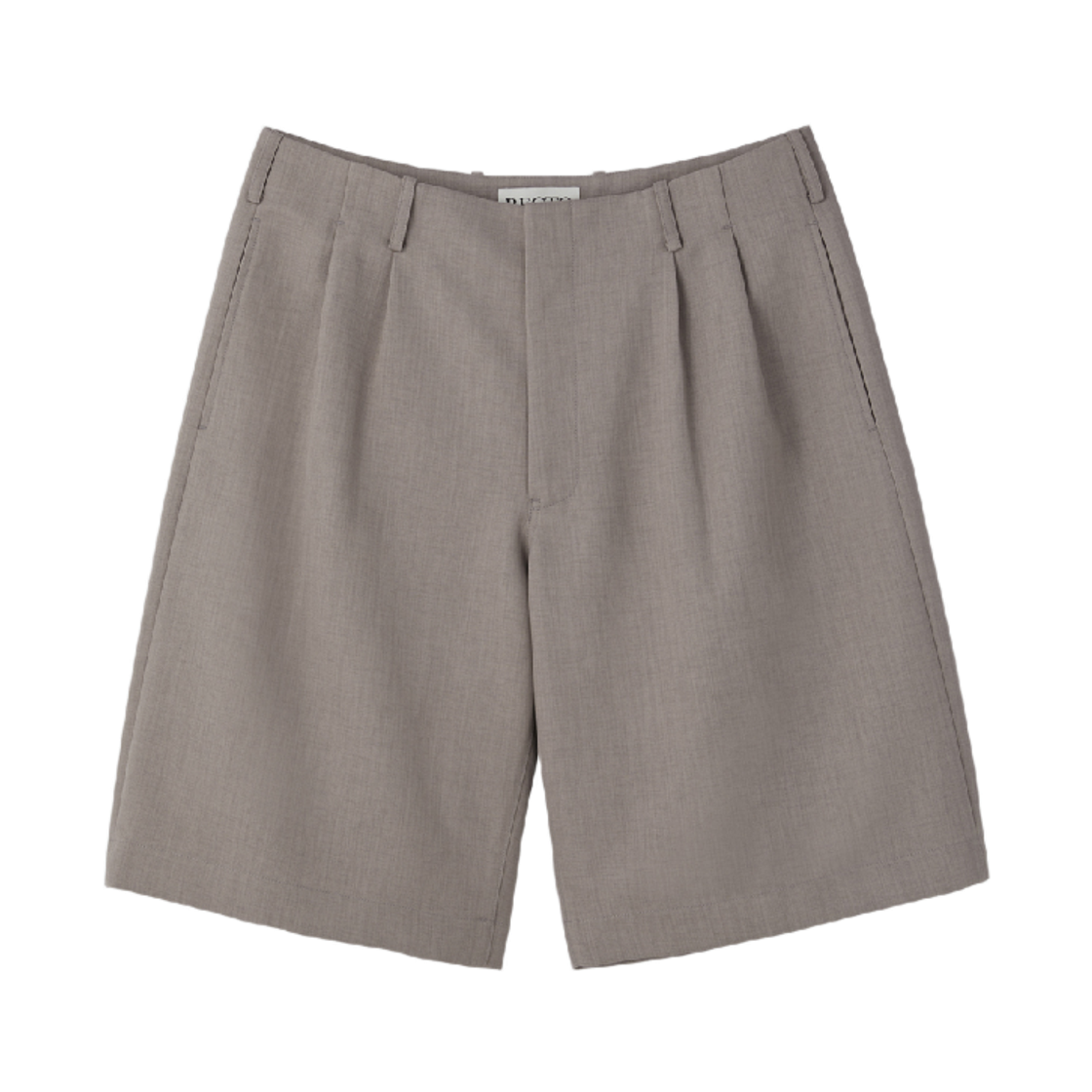 렉토 턱 디테일 버뮤다 팬츠 세피아 그레이(Recto Tucked Detail Bermuda Pants Sepia Grey)