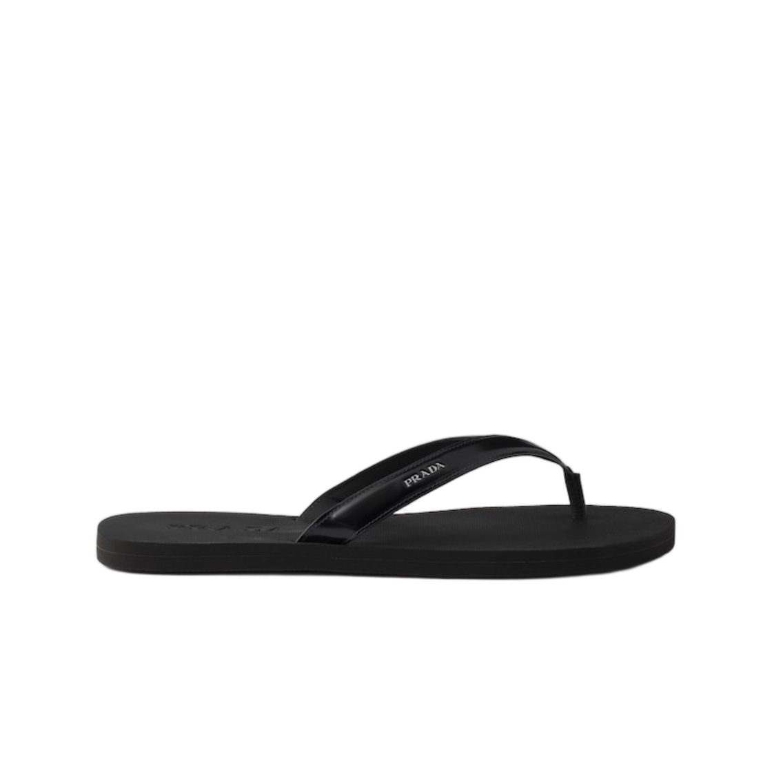프라다 브러쉬드 레더 플립 플랍 블랙(Prada Brushed Leather Flip-Flops Black)