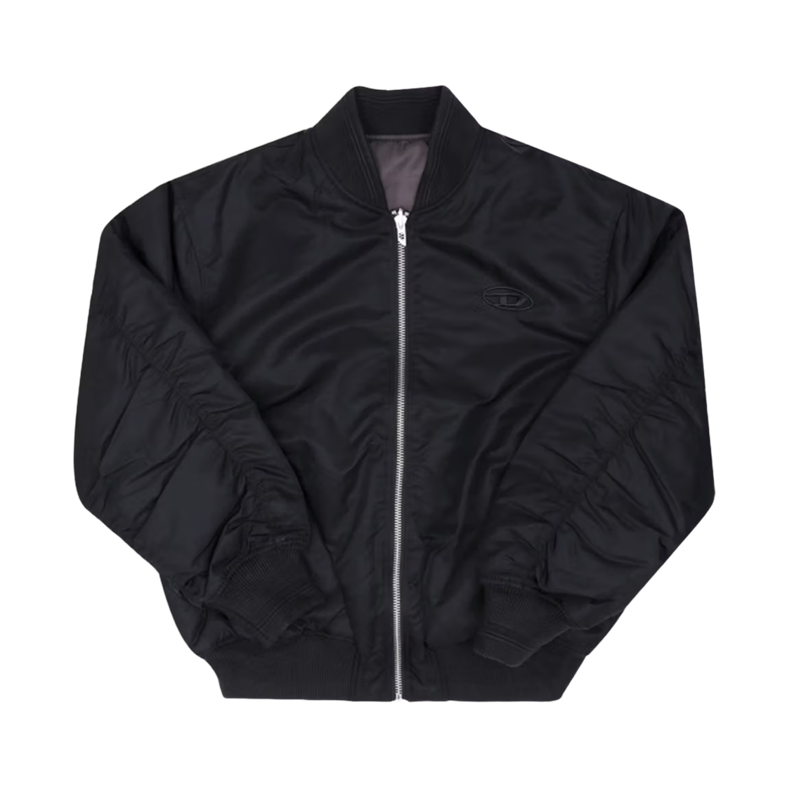 디젤 오발 D 로고 봄버 자켓 블랙(Diesel Oval D Logo Bomber Jacket Black) - 1