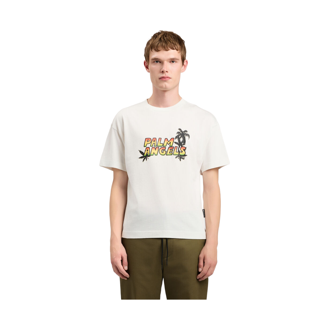 팜엔젤스 팜 선셋 레귤러 티셔츠 - 화이트 멀티컬러(Palm Angels Palm Sunset Regular Tee - Off White Multicolor) - 2