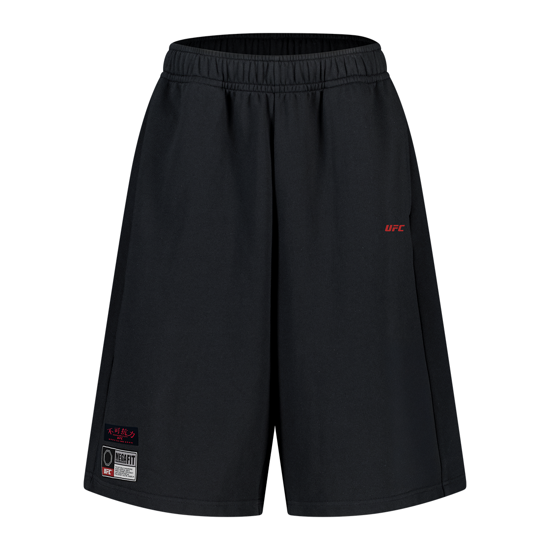 유에프씨 스포츠 불가항력III 메가핏 버뮤다 쇼츠 블랙 U2SPX2304BK(UFC SPORT Undeniable Force Iii Mega Oversized Fit Bermuda Shorts Black) - 2