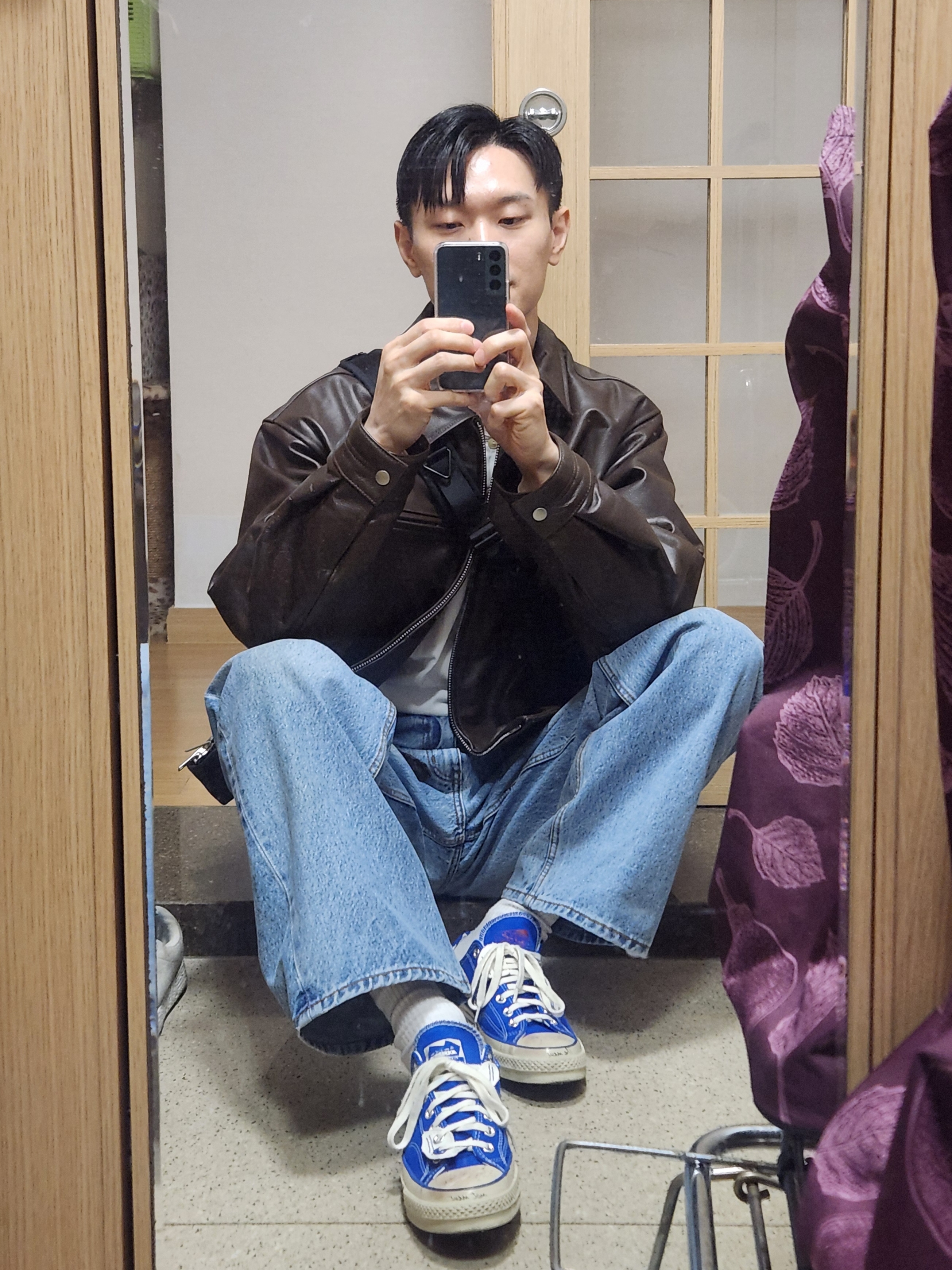 Converse x Ader Error Chuck 70 Ox Imperial Blue 착용 스타일