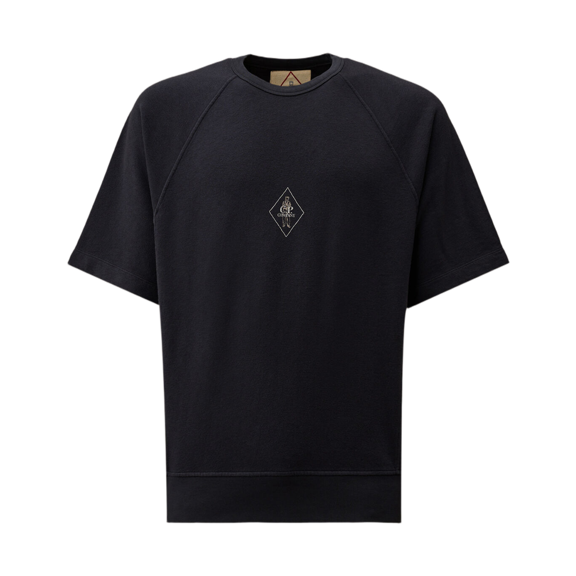 C.P. 컴퍼니 말파일 플리스 숏슬리브 스웨트셔츠 미드나잇 네이비 블루 - 26SS(C.P. Company Malfile Fleece Short Sleeve Sweatshirt Midnight Navy Blue - 26SS)