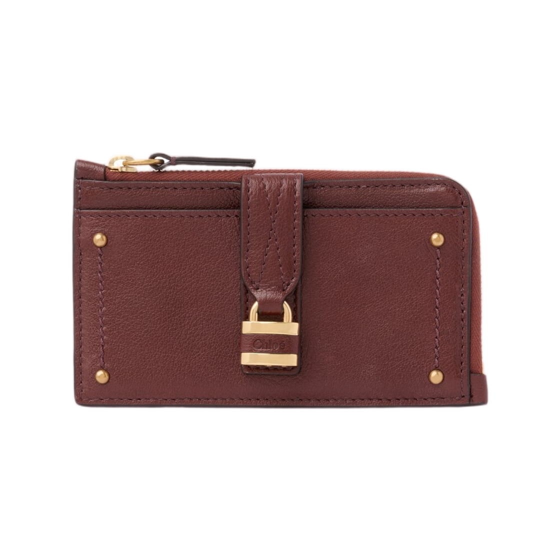 CH26SP915O3727M Chloe Small Paddington Purse with Card Slots in Grained Leather Crafty Brown