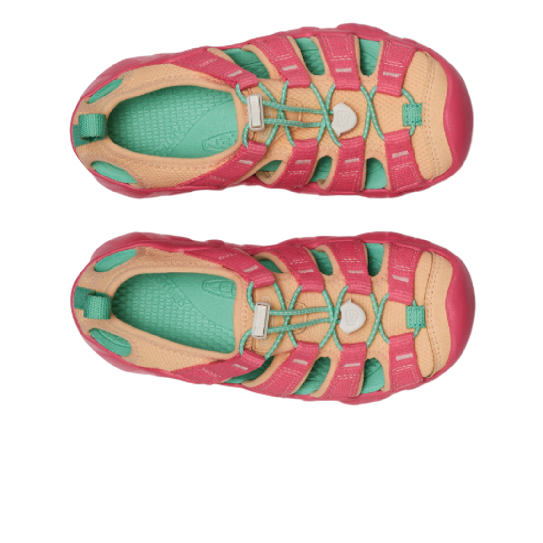 (키즈) 킨 하이퍼포트 H2 샌들 핑크 레모네이드 피치 퍼즈((Kids) Keen Hyperport H2 Sandal Pink Lemonade Peach Fuzz) - 2