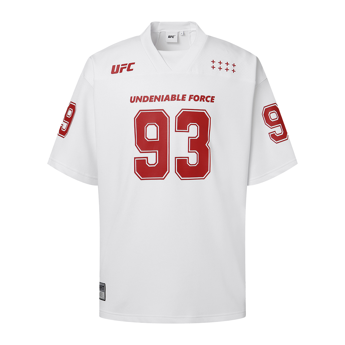 유에프씨 스포츠 풋볼저지 오버핏 반팔 티셔츠 화이트 U2SSX2344WH(UFC SPORT Football Jersey Oversized Fit Short Sleeved Shirt White) - 1