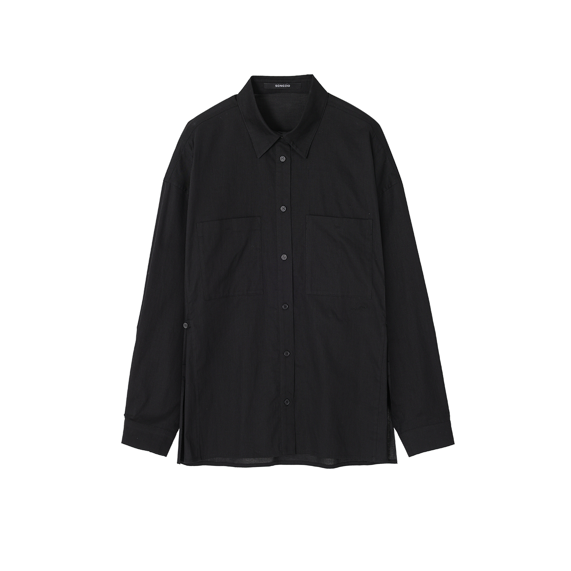 (W) 송지오 컬렉션 딥폴드 메타 셔츠 블랙((W) SONGZIO COLLECTION Deepfold Meta Shirt Black) - 1