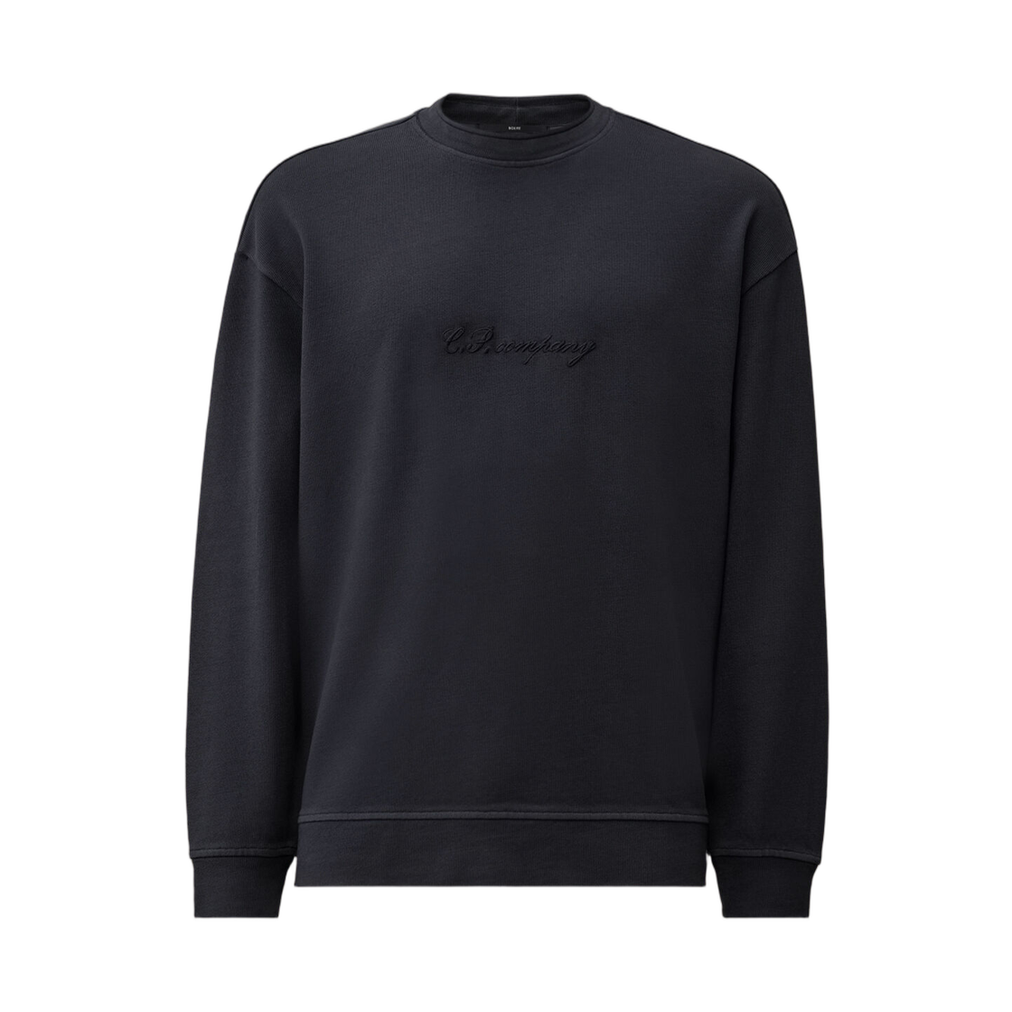 20CMSS270A110700G889 C.P. Company Combed Jersey 10/2 Boxy Mockneck Sweatshirt Midnight Navy Blue - 26SS
