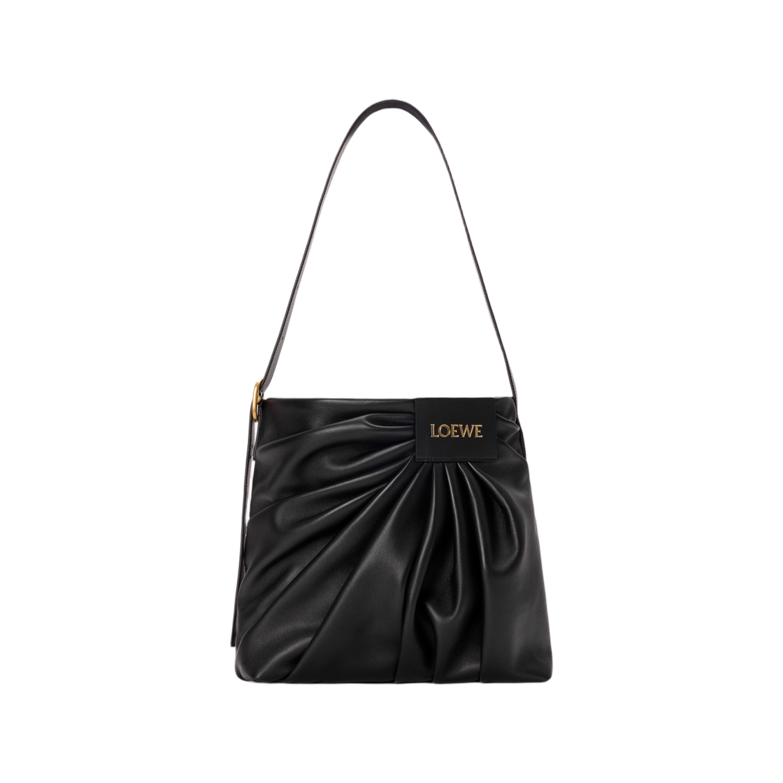 로에베 드레이프 토트 멜로우 나파 램스킨 블랙(Loewe Draped Tote In Mellow Nappa Lambskin Black)