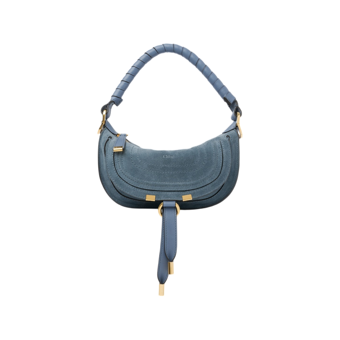 끌로에 미니 마르씨 숄더백 스웨이드 레더 애쉬스 블루(Chloe Mini Marcie Shoulder Bag in Suede Leather Ashes Blue)