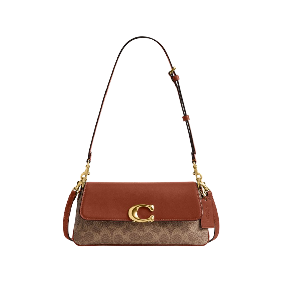 CBA83-B4XHG Coach Jet Shoulder Bag in Signature Canvas Brass Tan Caramel