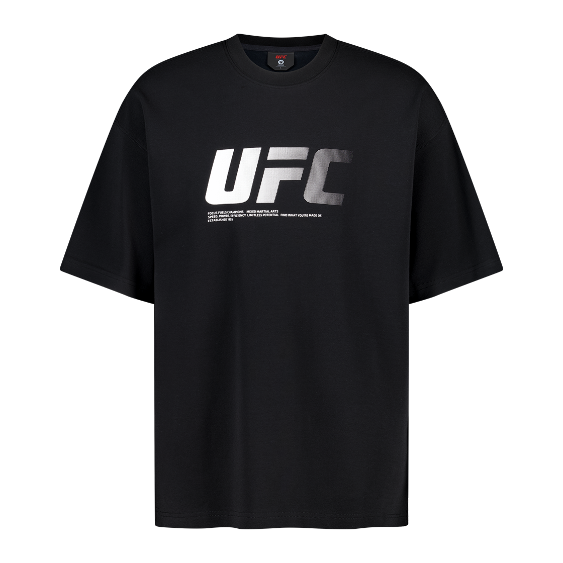 U4SSX2312BK UFC SPORT Zero 100 Oversized Fit Short Sleeved Shirt Black