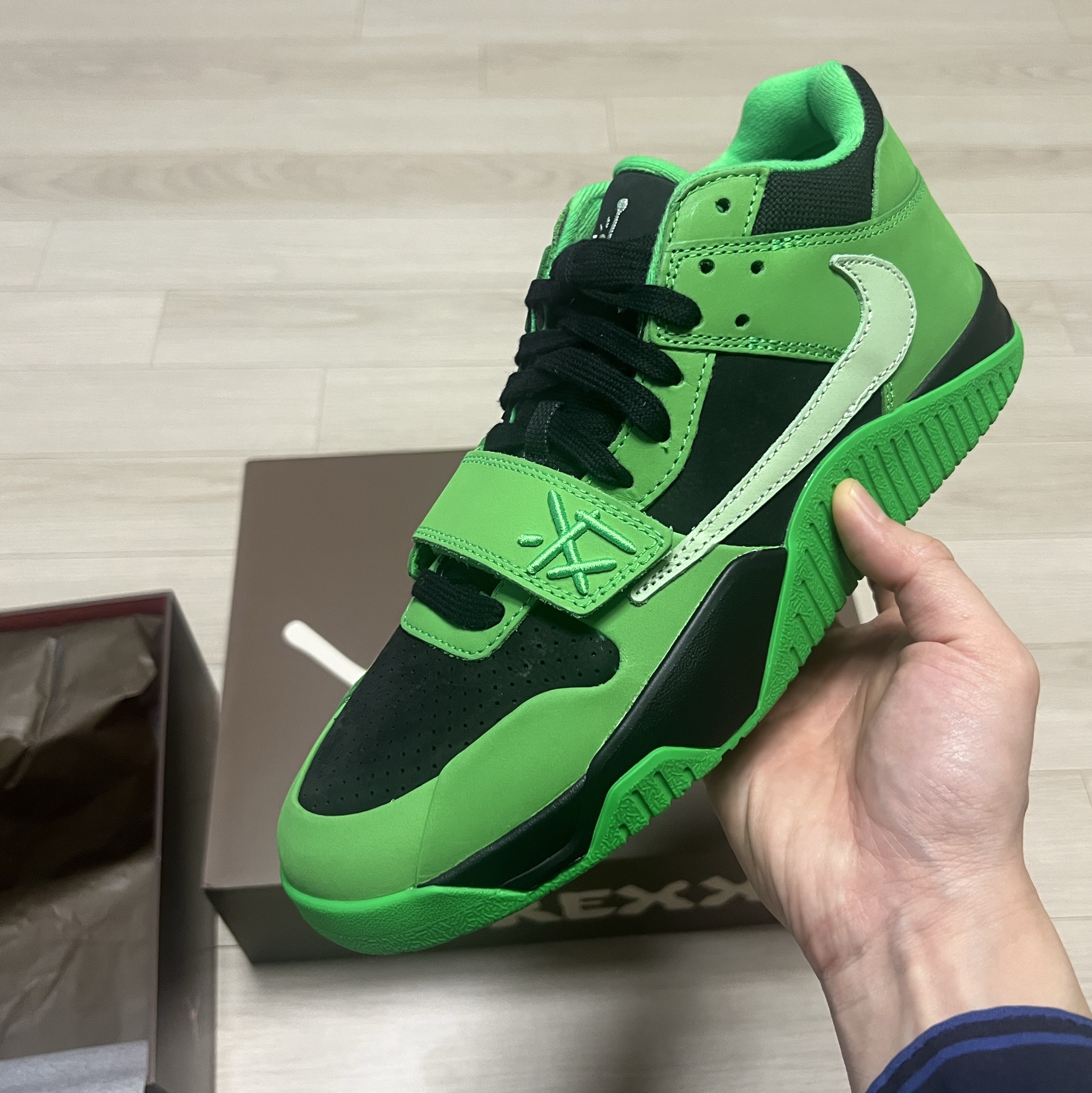 Jordan x Travis Scott Jumpman Jack TR Green Spark Vapor Green 착용 스타일