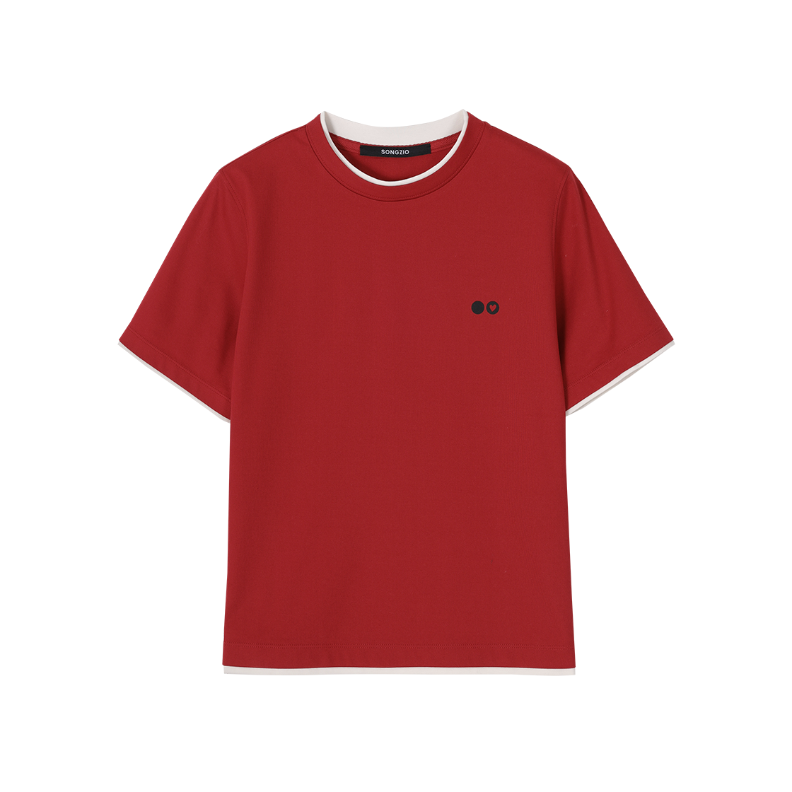 (W) 송지오 컬렉션 러브 아이 티셔츠 레드((W) SONGZIO COLLECTION Love Eye T Shirt Red) - 1