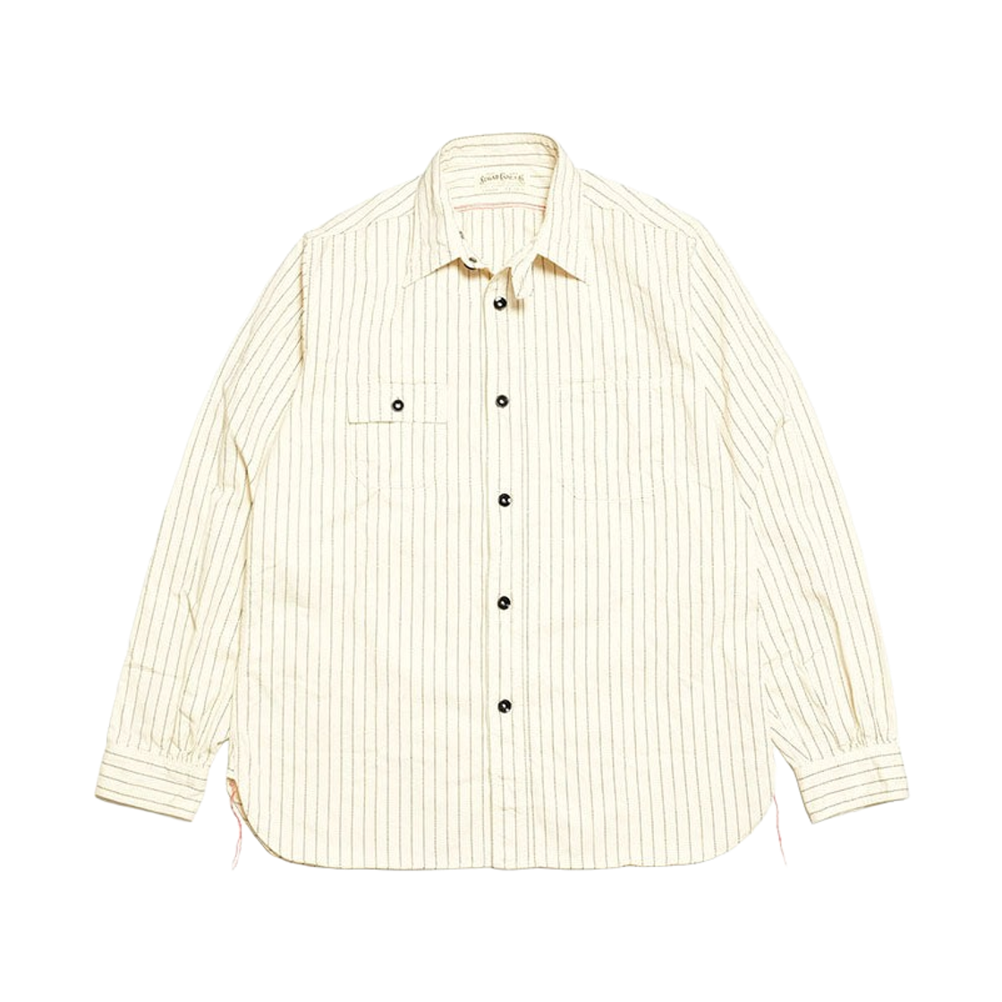 슈가 케인 픽션 로맨스 8.5온즈 와바시 스트라이프 워크 롱슬리브 셔츠 원 워시(Sugar Cane Fiction Romance 8.5 oz. Wabash Stripe Work Long Sleeve Shirt One Wash)