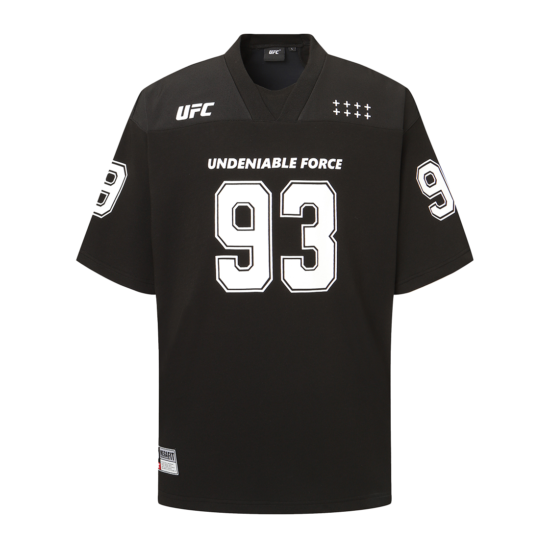 유에프씨 스포츠 풋볼저지 오버핏 반팔 티셔츠 블랙 U2SSX2344BK(UFC SPORT Football Jersey Oversized Fit Short Sleeved Shirt Black) - 1