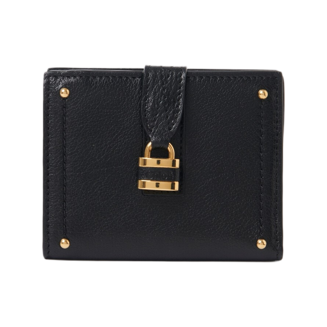 CH26SP916O37001 Chloe Paddington Square Wallet in Grained Leather Black