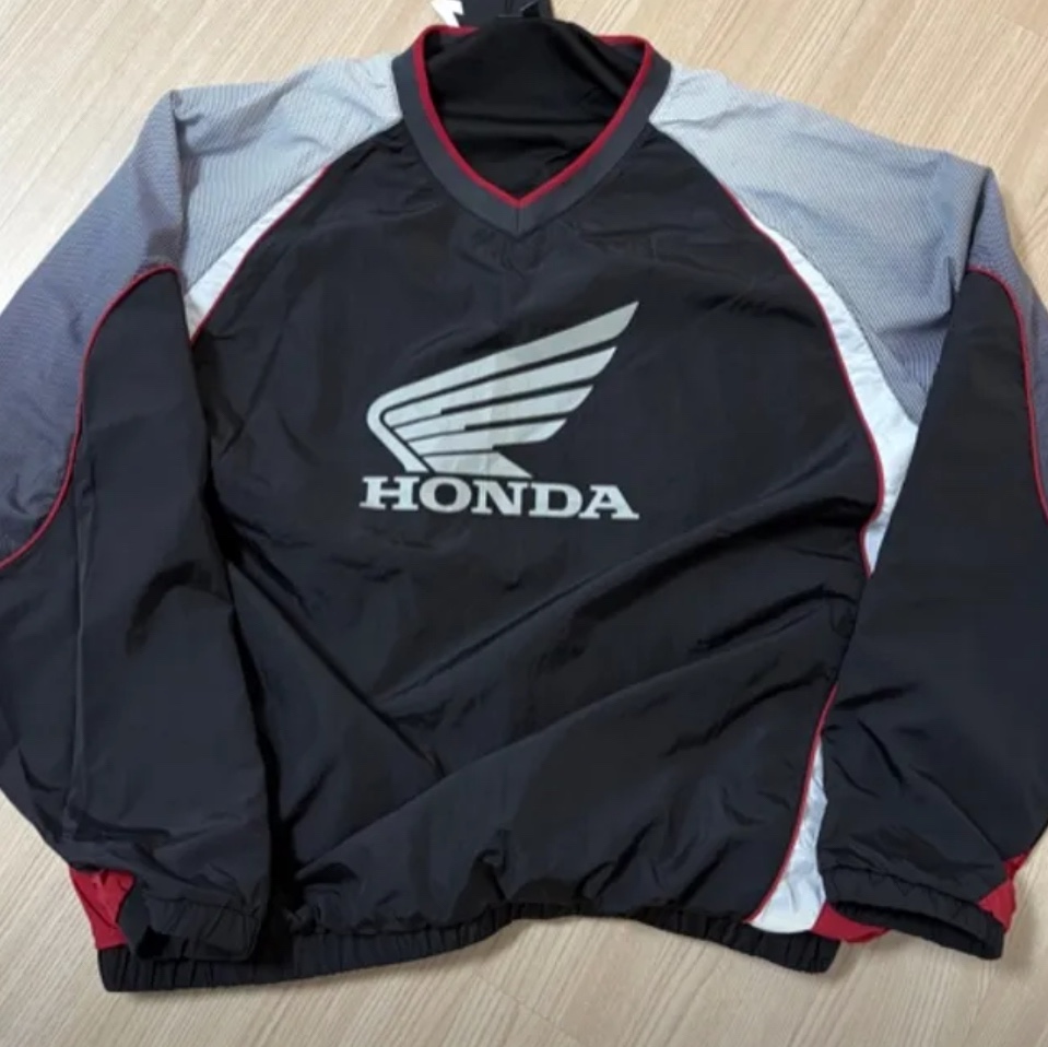 Honda Speed Track Nylon Long Sleeve Navy 착용 스타일