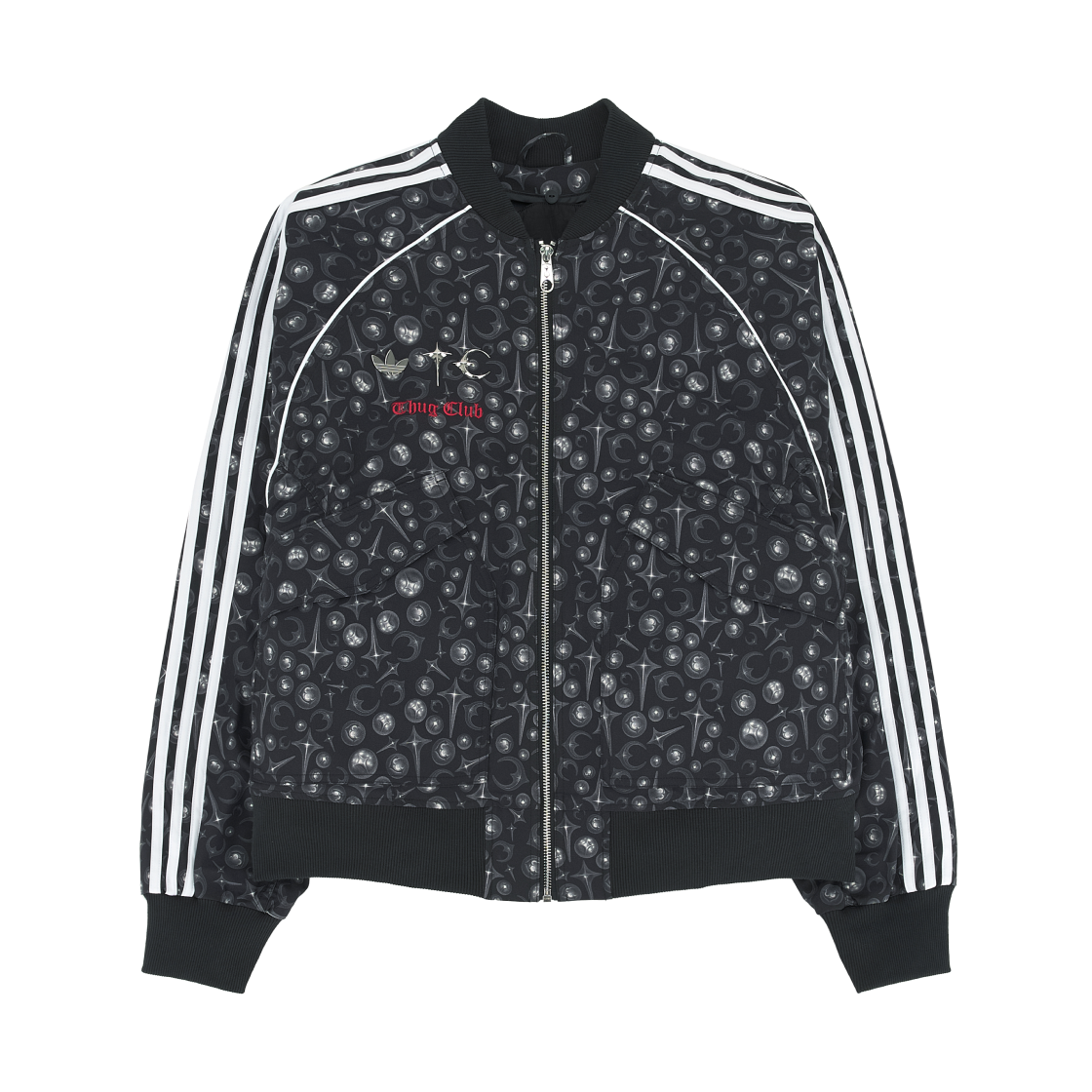 아디다스 x 떠그 클럽 슈퍼스타 자켓 블랙 화이트 - KR 사이즈(Adidas x Thug Club Superstar Jacket Black White - KR Sizing)