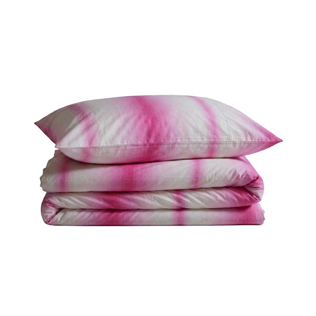 스머지 스트라이프 침구 / 핑크소르베 / Q 세트(Smudge stripe bedding / Pink sorbet / Q set)