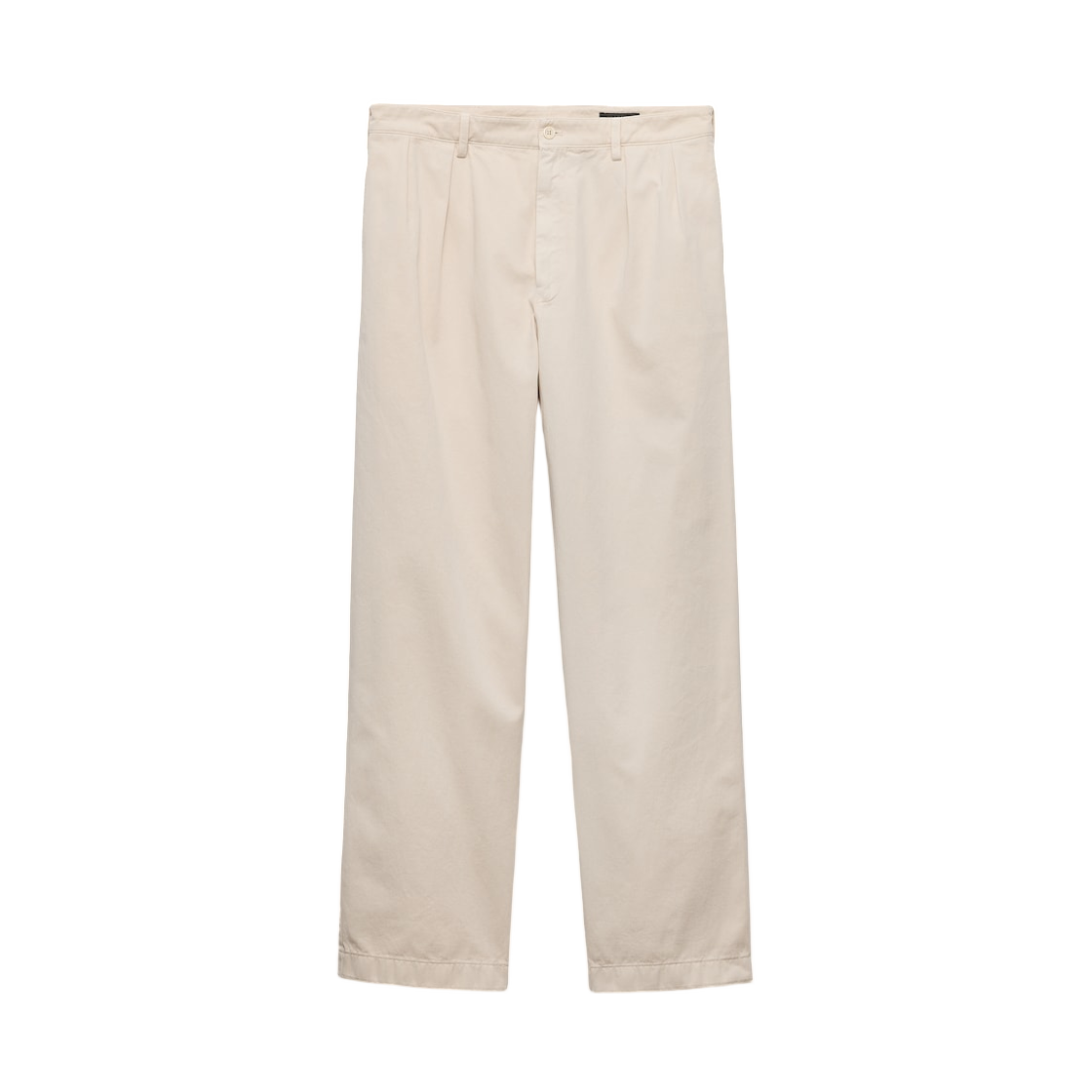 프라다 와이드 레그 코튼 팬츠 샌드 베이지(Prada Wide-Leg Cotton Pants Sand Beige) - 1