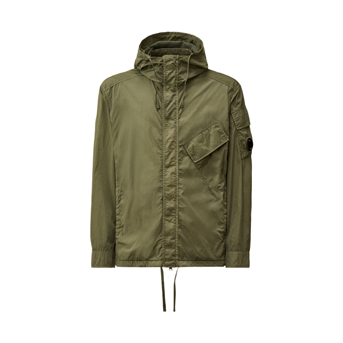 20CMOS058A005904G668 C.P. Company Chrome-R Hooded Lens Overshirt Laurel Wreath Green - 26SS