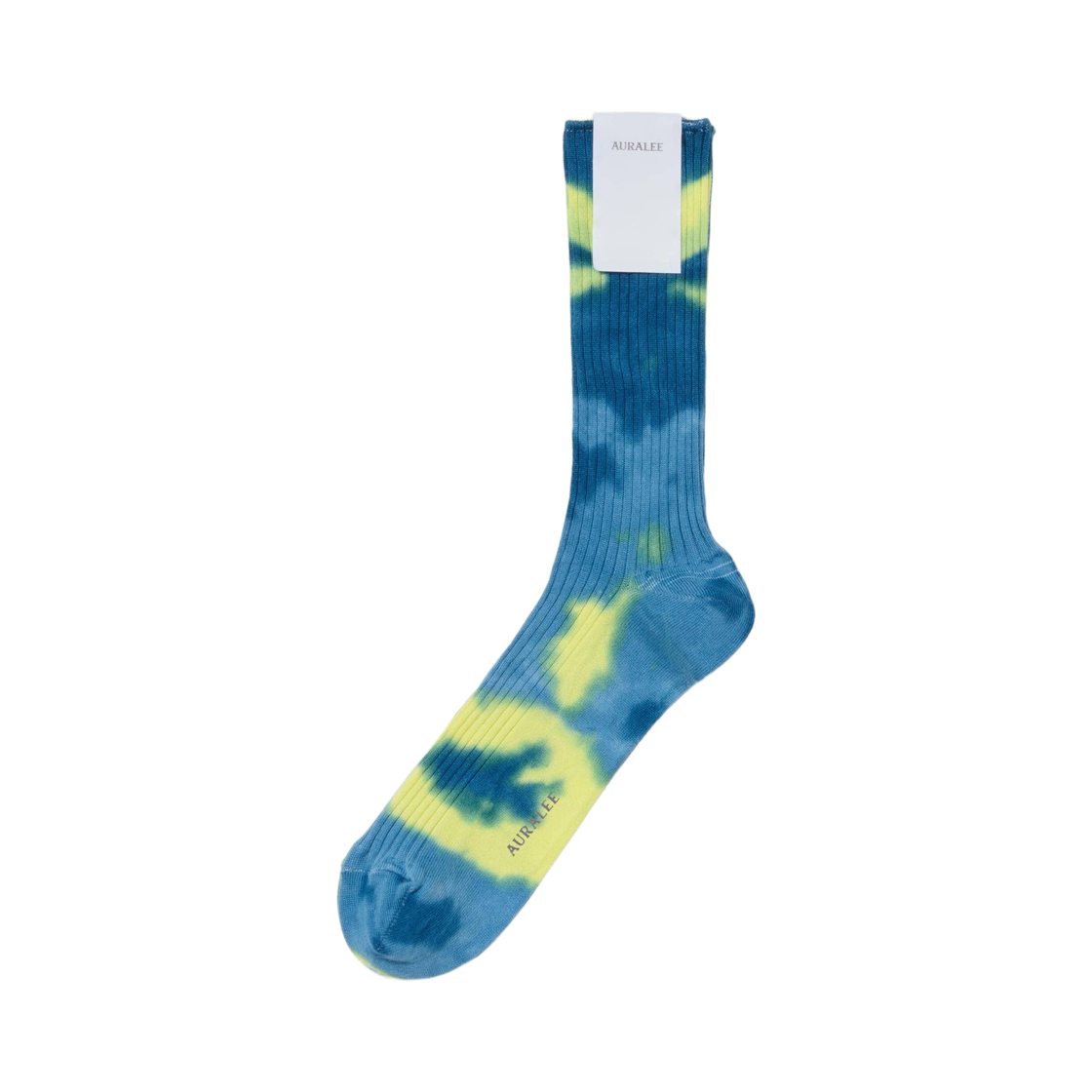 오라리 기자 하이 게이지 타이 다이 삭스 옐로우 블루 - 26SS(Auralee Giza High Gauge Tie Dye Socks Yellow Blue - 26SS)