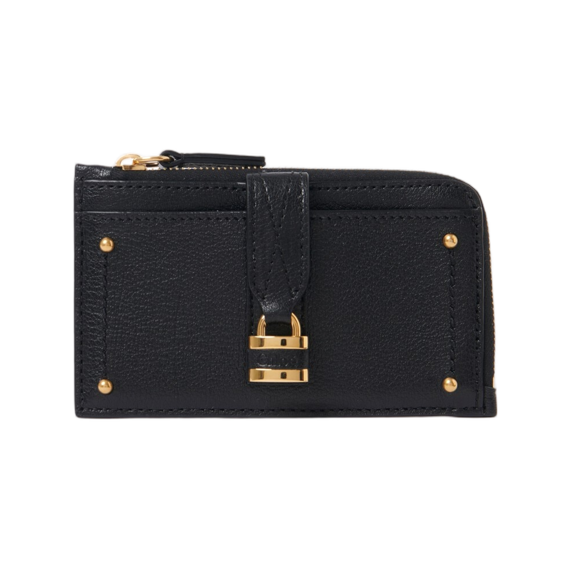 끌로에 스몰 패딩턴 퍼스 카드 슬롯 그레인드 레더 블랙(Chloe Small Paddington Purse with Card Slots in Grained Leather Black) - 1