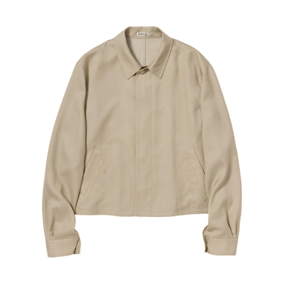 A26SB01CH Auralee Wool Herringbone Blouson Beige - 26SS