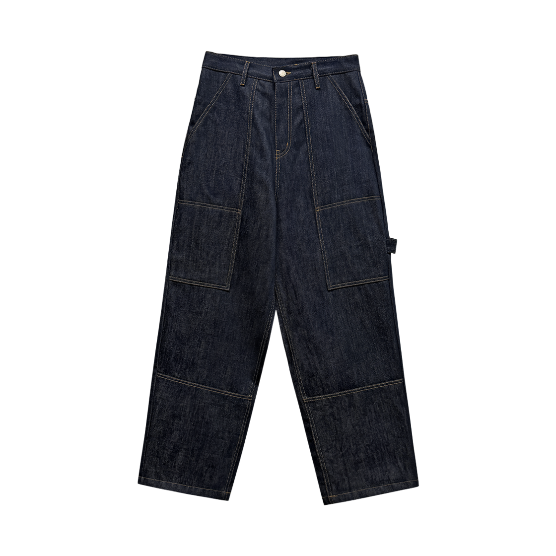 랜 아카이브 0126 88 스타 와이드 데님 팬츠 - 인디고(LAN ARCHIVE 0126 88 Star Wide Denim Pants - Indigo) - 2