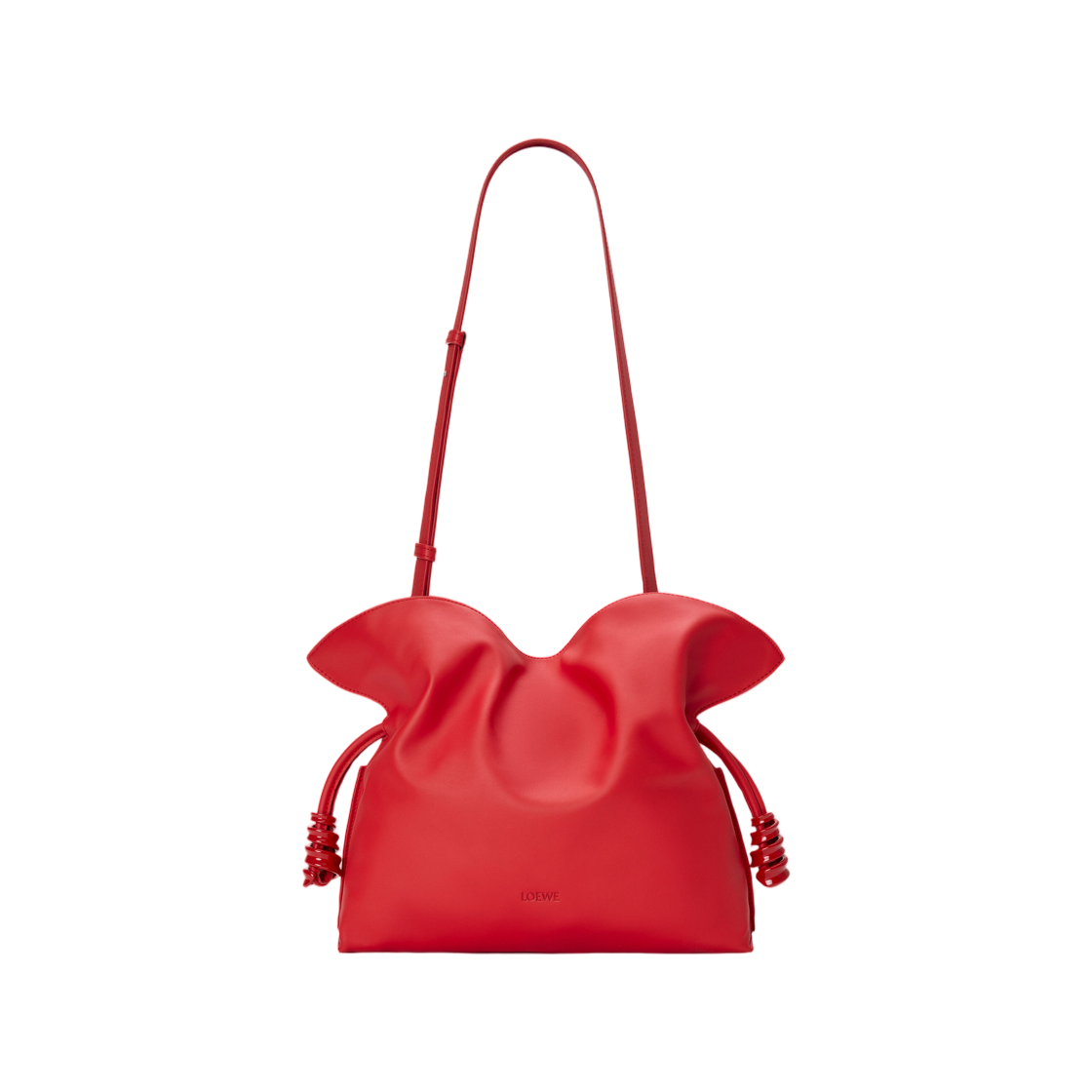 로에베 미디움 코일 플라멘코 클러치 나파 카프스킨 스칼렛 레드(Loewe Medium Coil Flamenco Clutch In Nappa Calfskin Scarlet Red) - 2