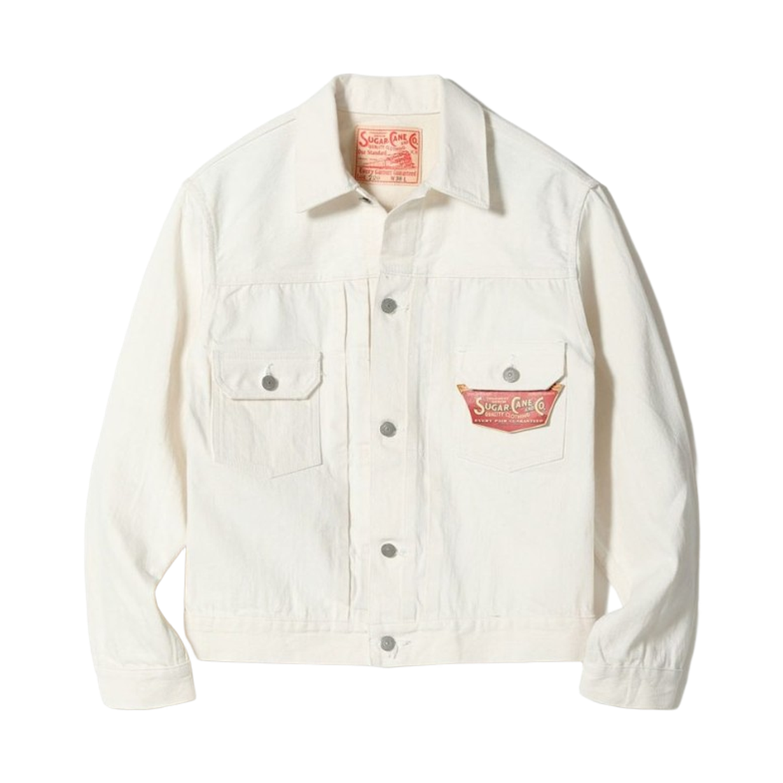슈가 케인 13온즈 1953 모델 데님 자켓 화이트(Sugar Cane 13 oz. 1953 Model Denim Jacket White) - 1