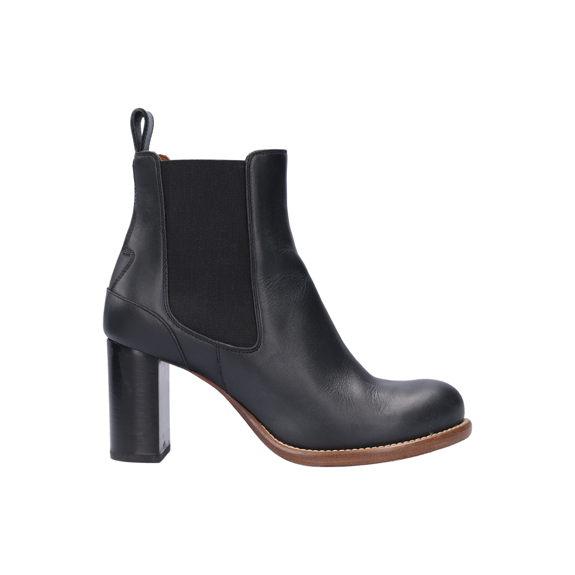 ITK5JD6N8RD8 Chloe Black Leather Chelsea Boots Size 37.5