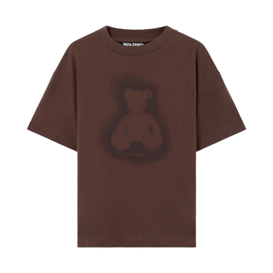팜엔젤스 스프레이 베어 레귤러 티셔츠 브라운 다크 브라운(Palm Angels Spray Bear Regular Tee - Brown Dark Brown)