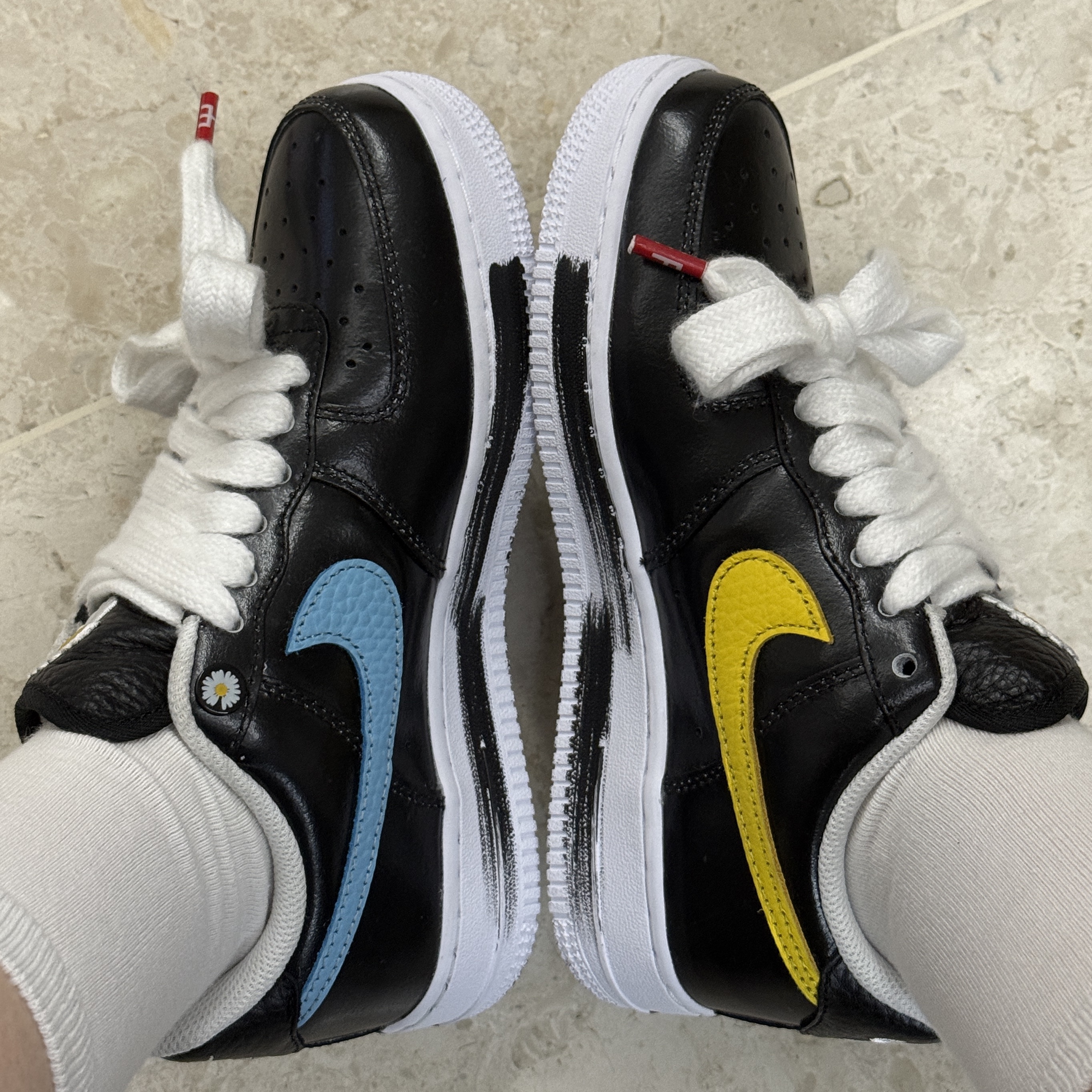 Nike x Peaceminusone Air Force 1 Low Para-Noise 3.0 Black and Multicolor 착용 스타일 - 4