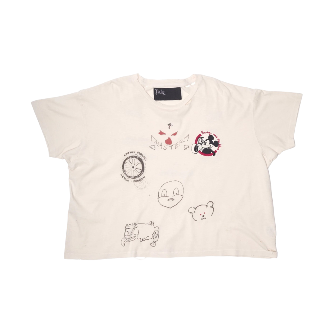 팔리 할리우드 시그니쳐 티셔츠 빈티지 크림(Paly Hollywood Signature T-Shirt Vintage Cream)